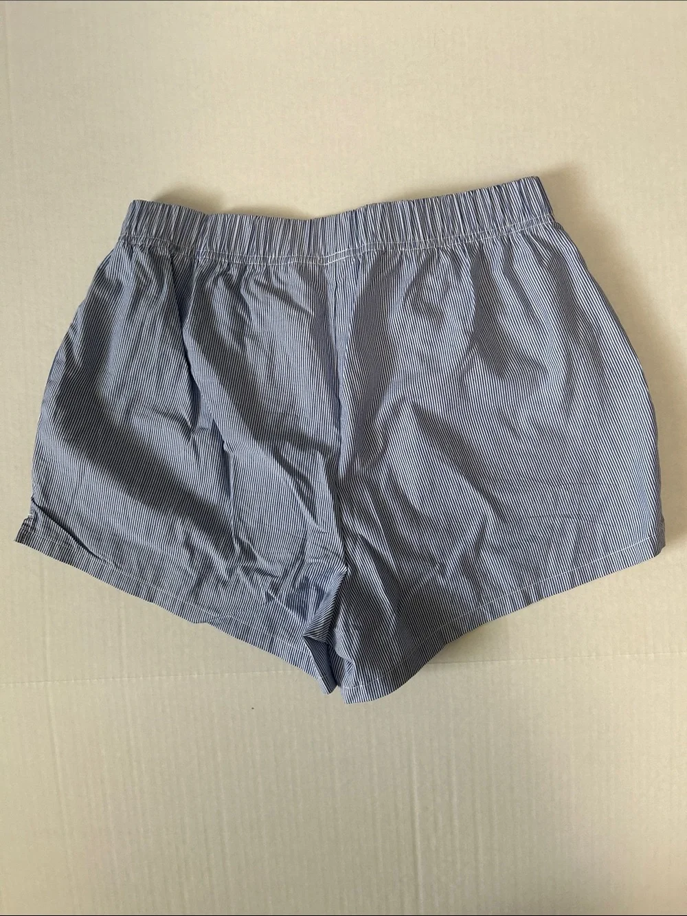 Ford Women's Blue Pinstripe Casual Lounge Shorts